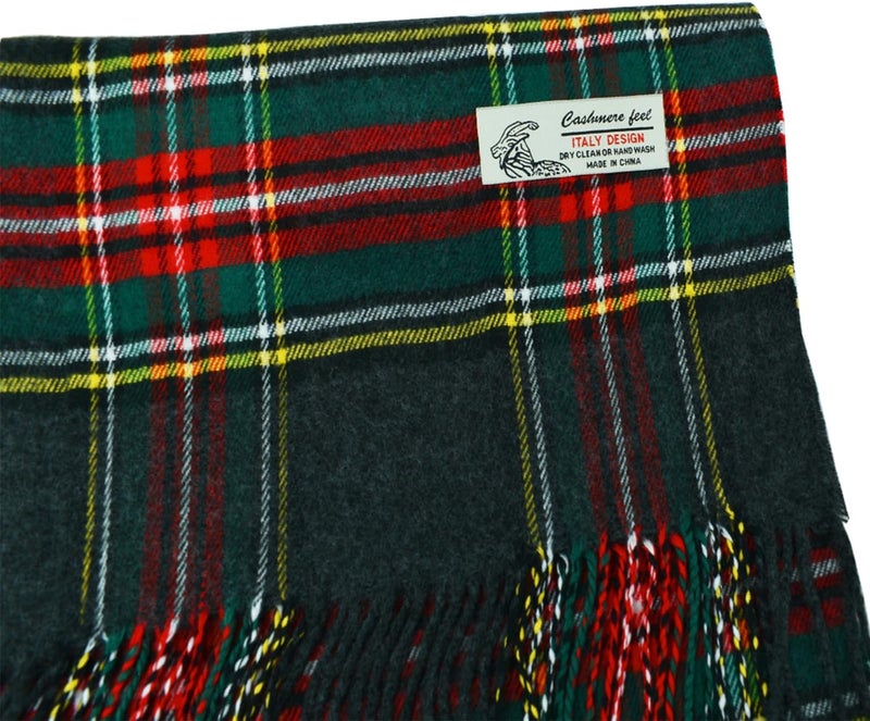 Glory Max Scottish Stewart Tartan Plaid Luxurious Winter Scarf Soft Cashmere Feel 72"x12" - Image 2